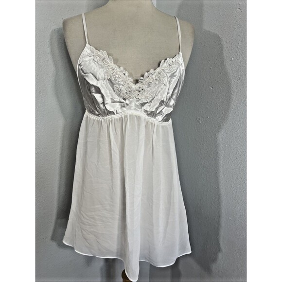 Vtg‎ Linea Donatella Slip Dress Womens M Babydoll Sabrina Carpente Coquette Y2K - Picture 1 of 8